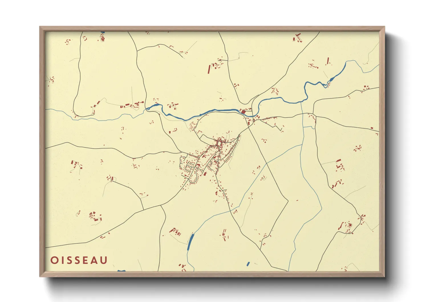 Une affiche de carte sur Oisseau