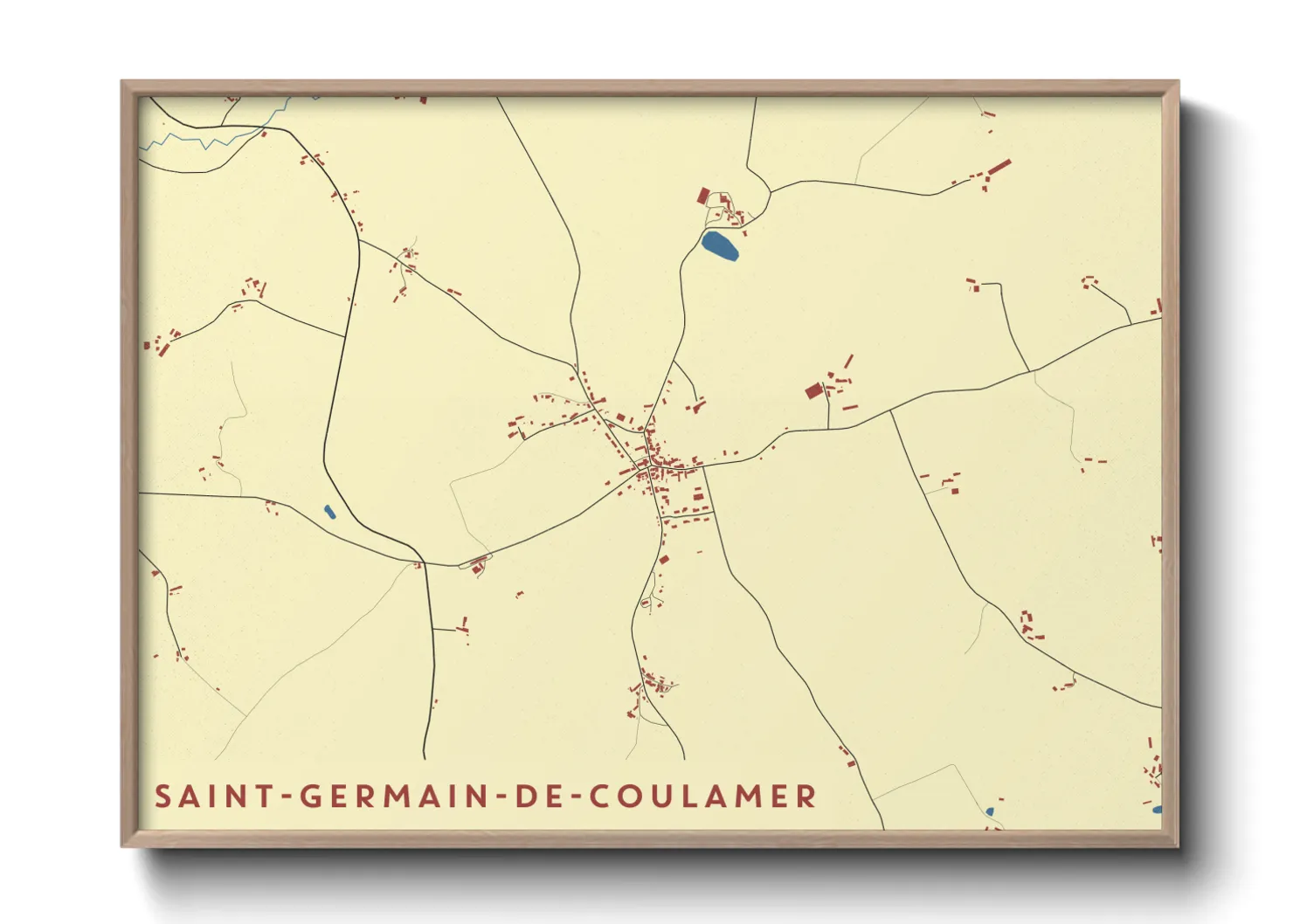 Une affiche de carte sur Saint-Germain-de-Coulamer