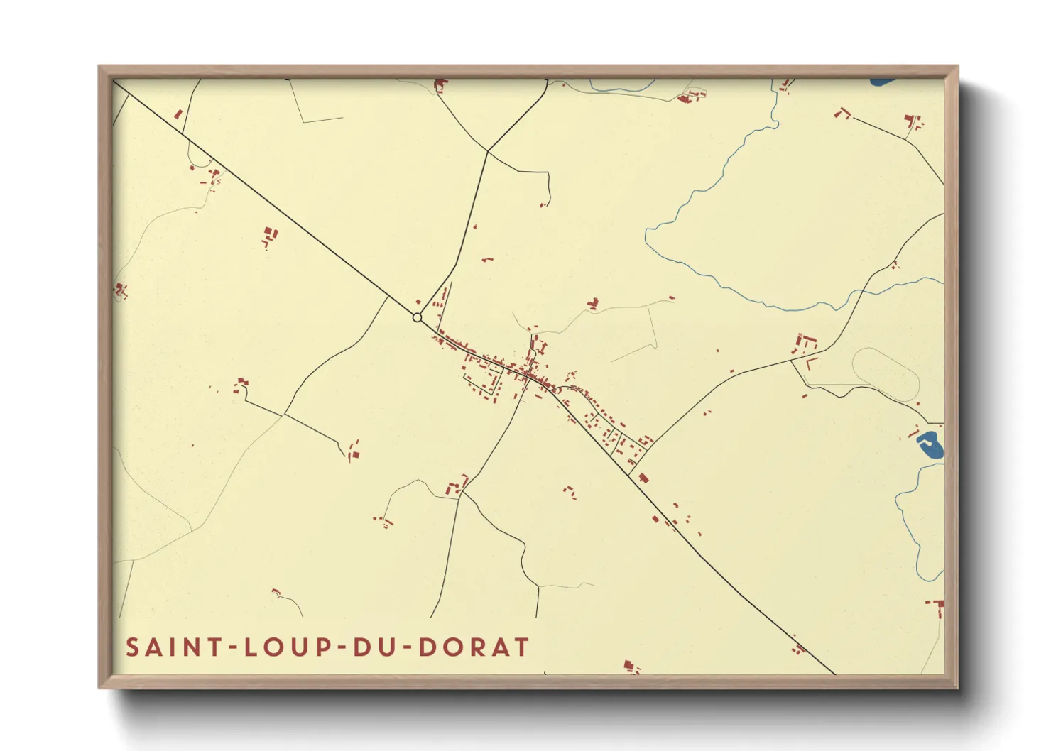 Une affiche de carte sur Saint-Loup-du-Dorat
