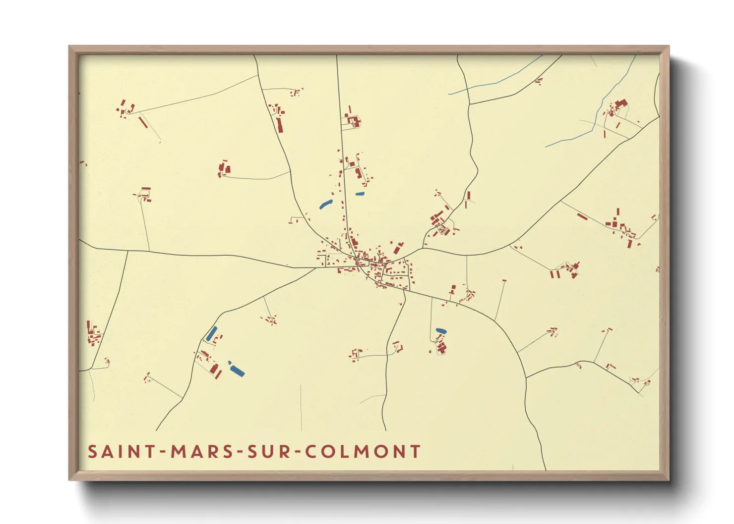 Une affiche de carte sur Saint-Mars-sur-Colmont