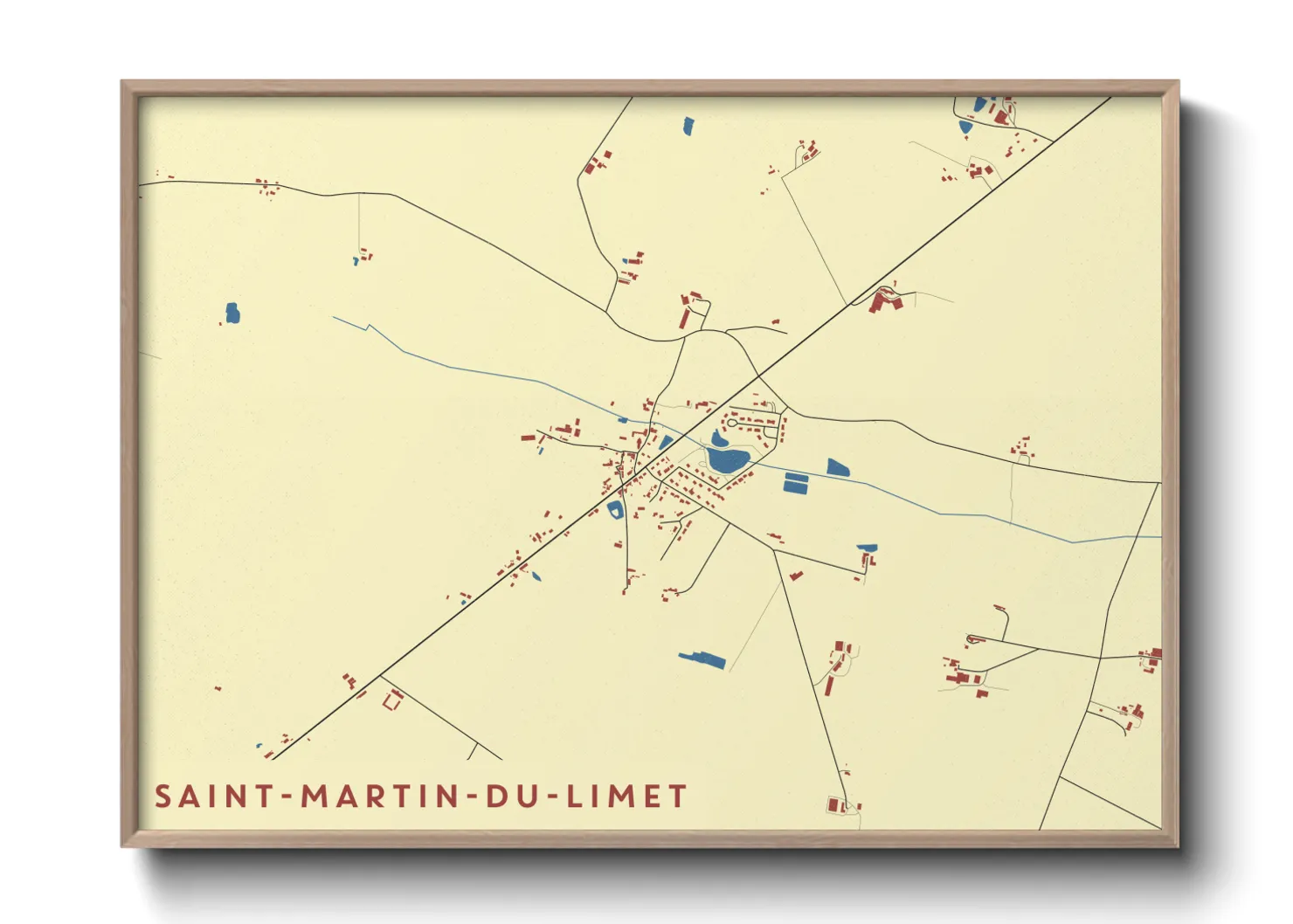 Une affiche de carte sur Saint-Martin-du-Limet