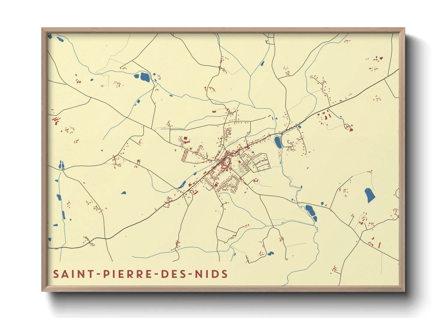 Une affiche de carte sur Saint-Pierre-des-Nids