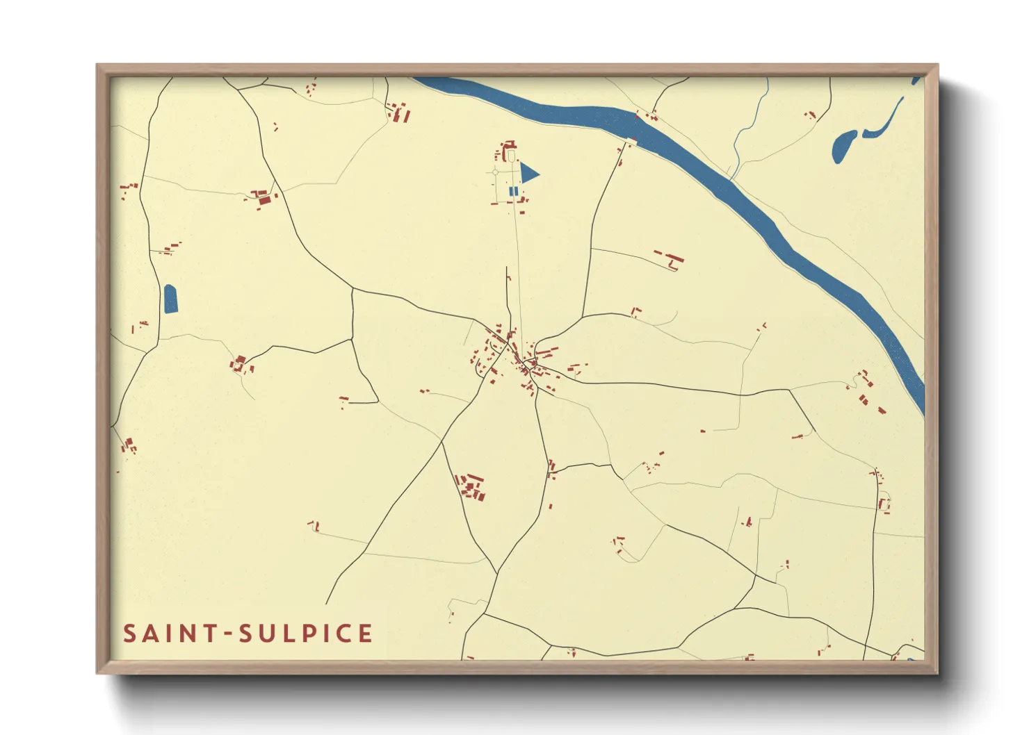 Une affiche de carte sur Saint-Sulpice