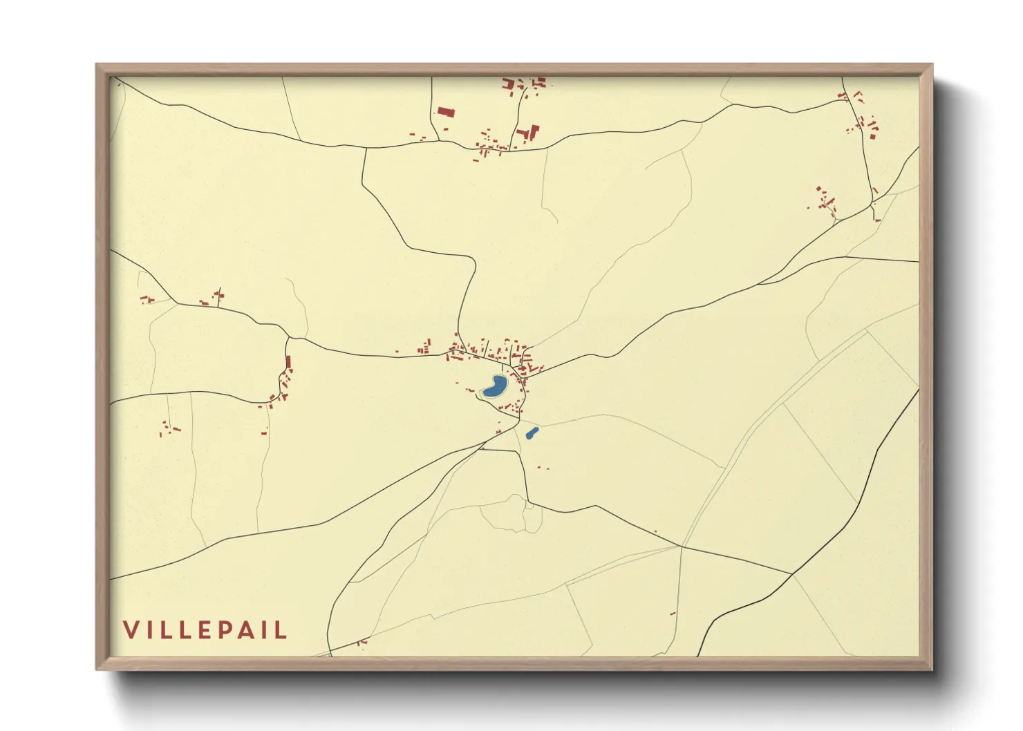 Une affiche de carte sur Villepail
