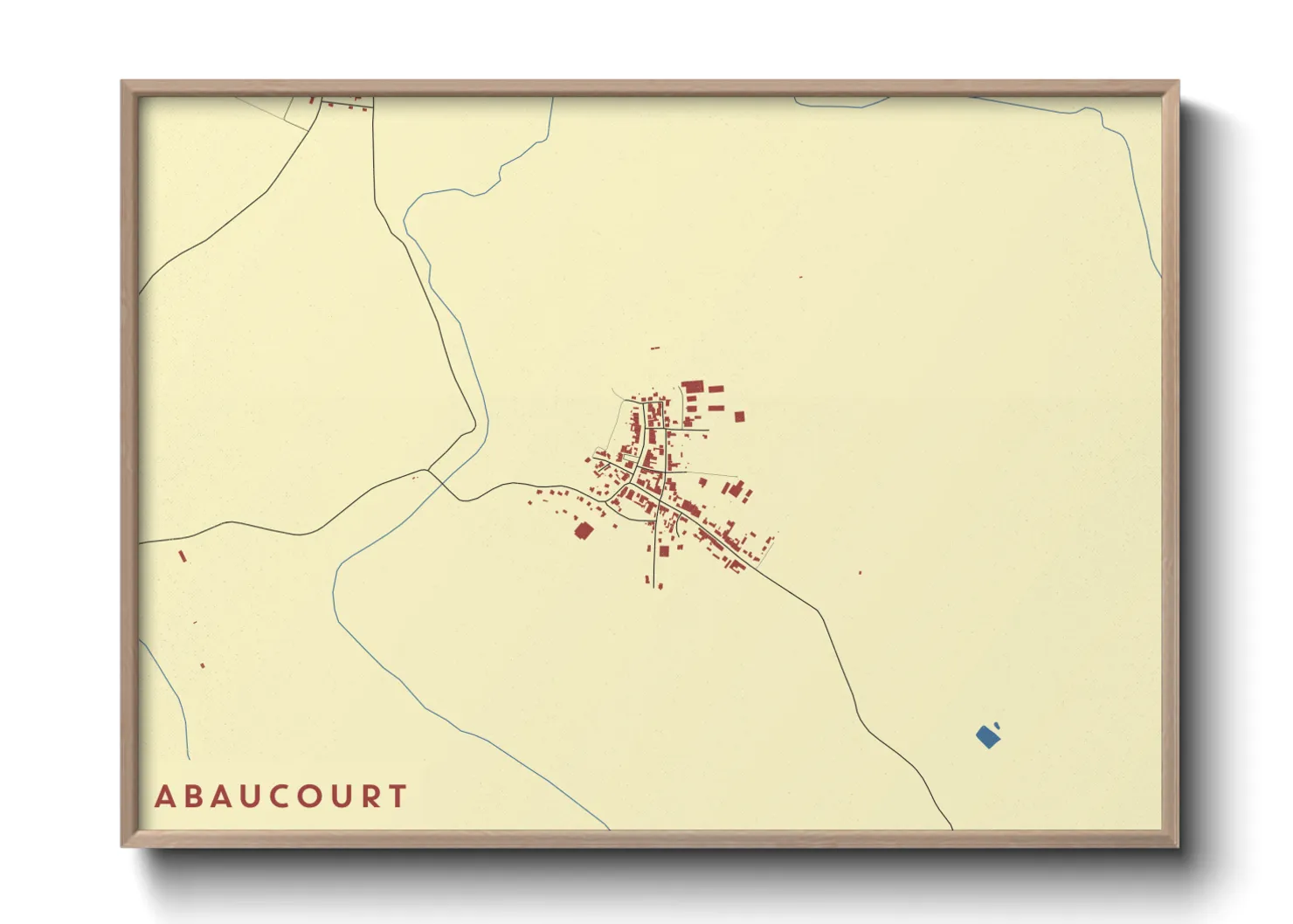 Une affiche de carte sur Abaucourt