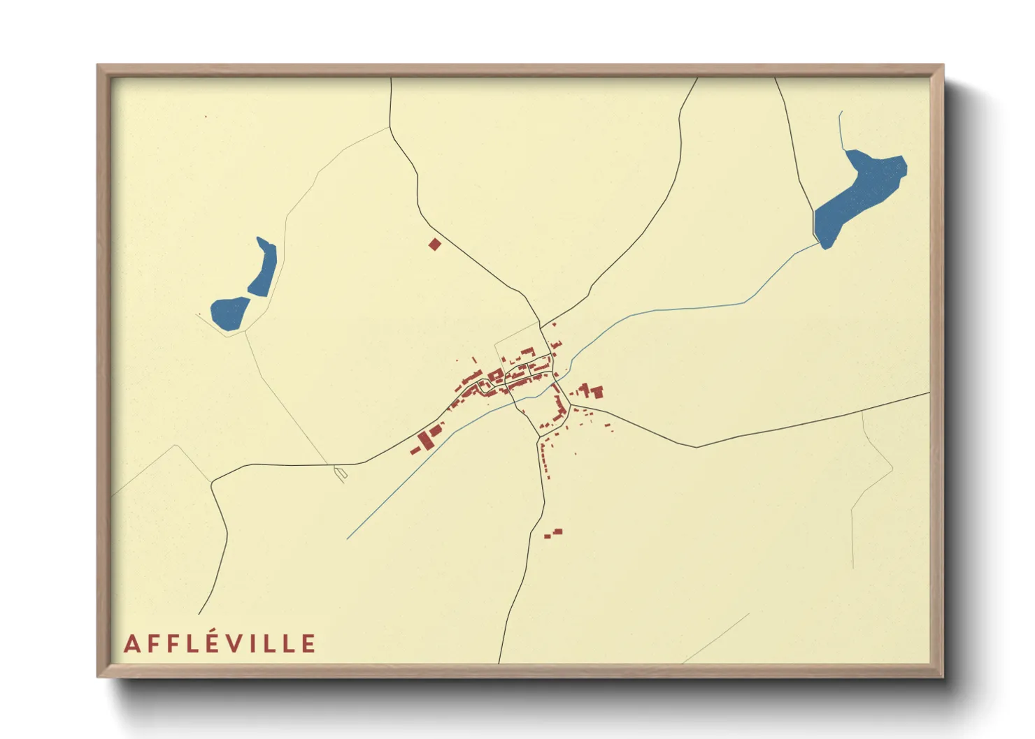 Une affiche de carte sur Affléville