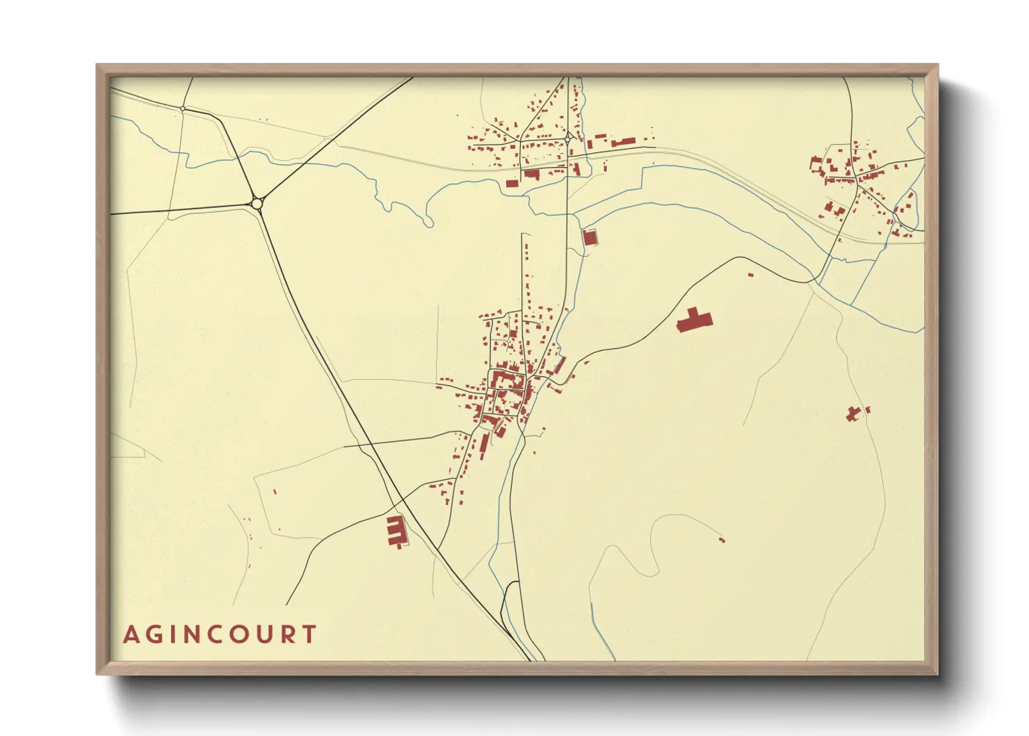 Une affiche de carte sur Agincourt