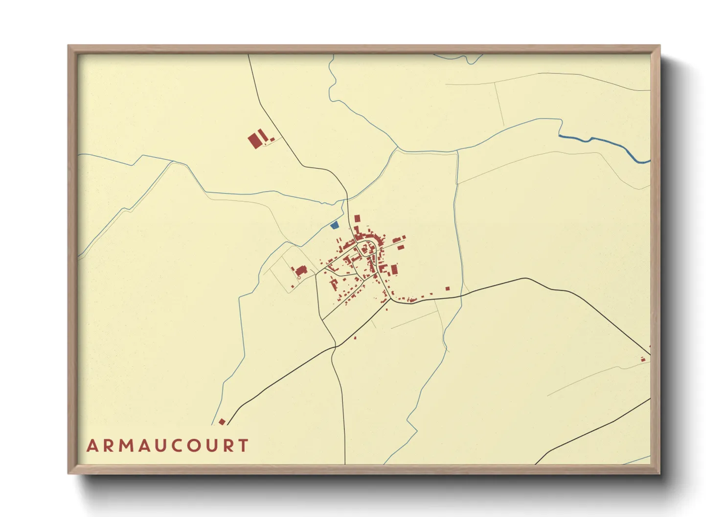 Une affiche de carte sur Armaucourt