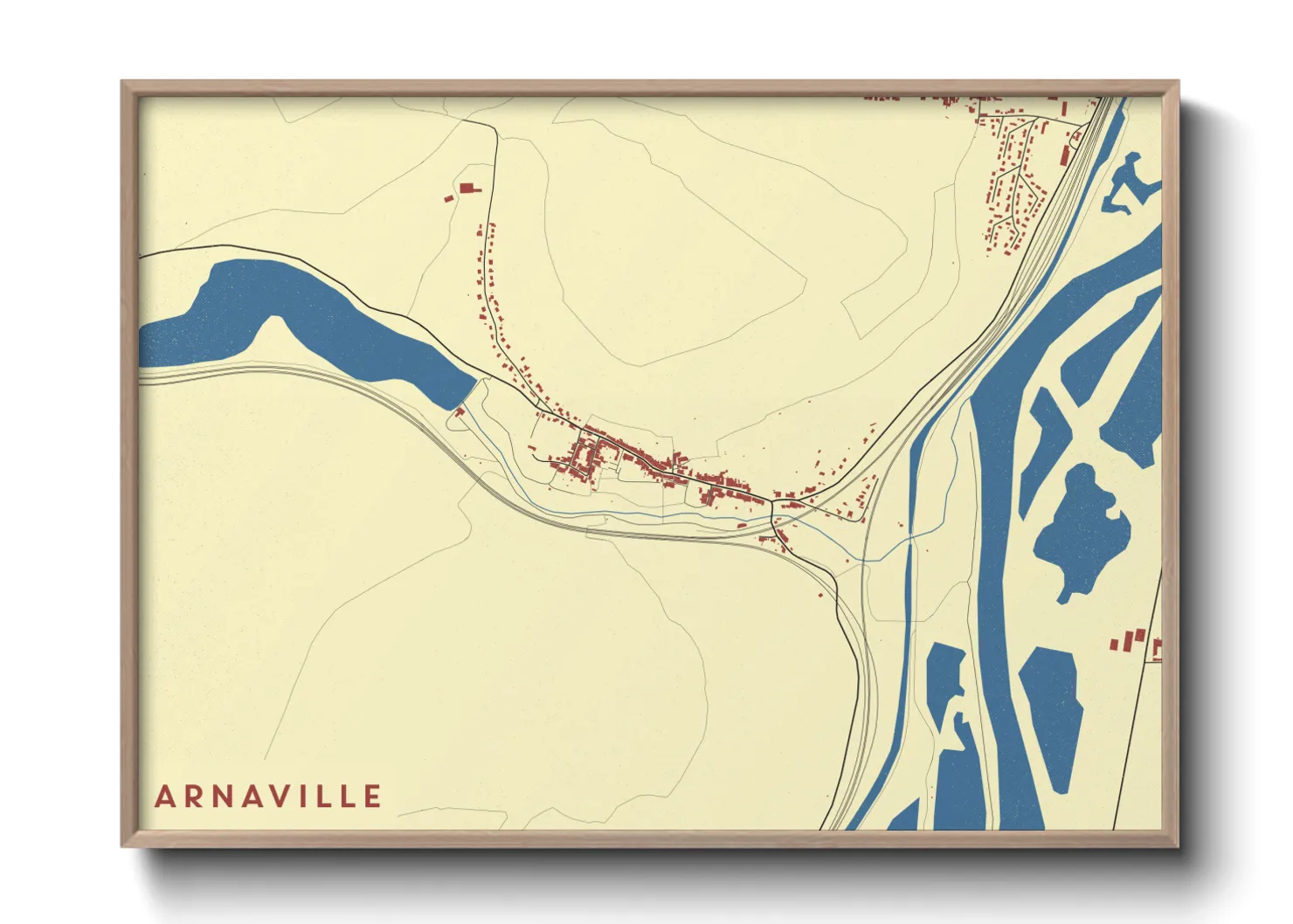 Une affiche de carte sur Arnaville