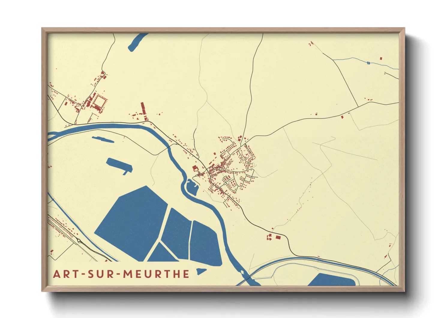 Une affiche de carte sur Art-sur-Meurthe