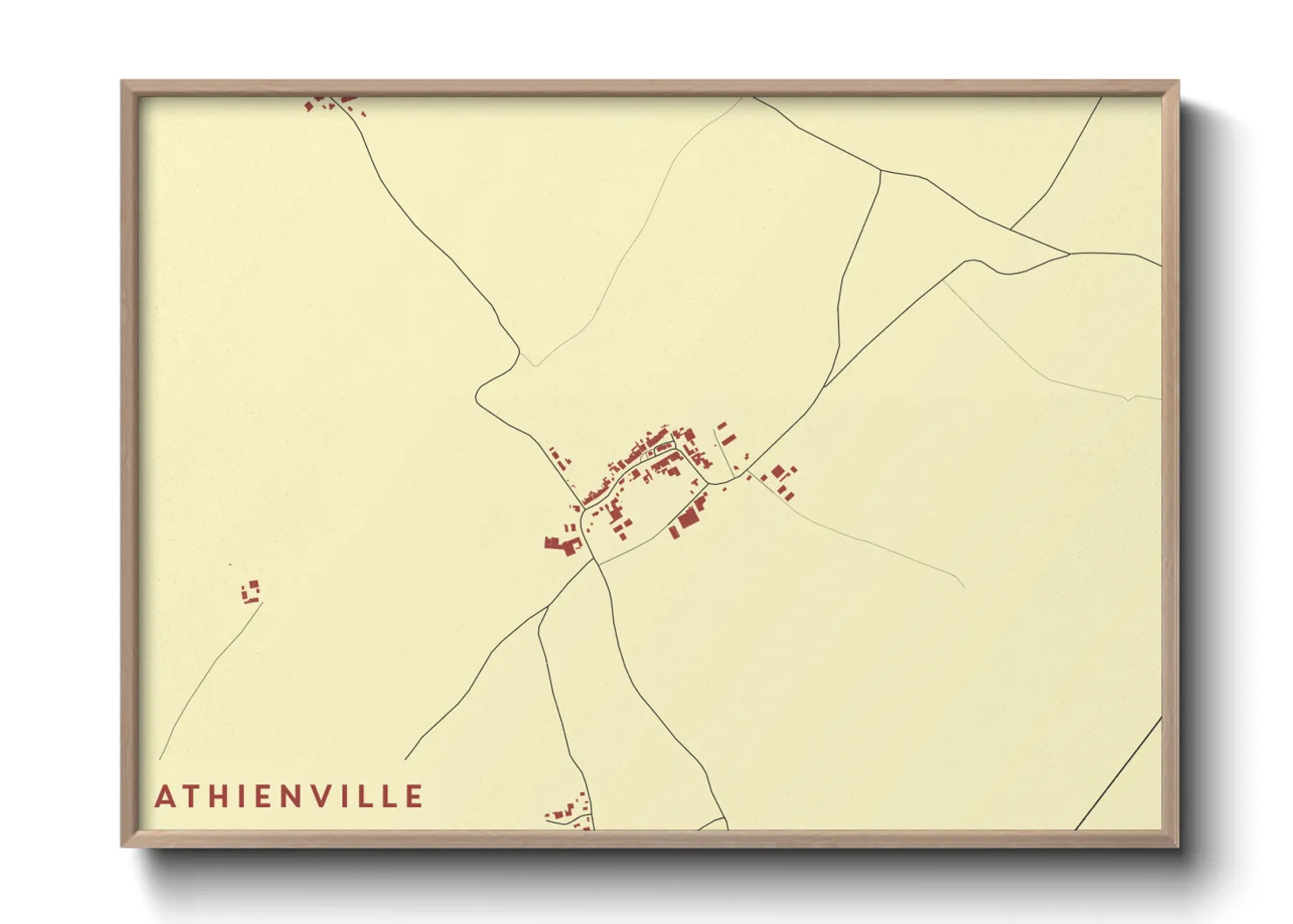 Une affiche de carte sur Athienville
