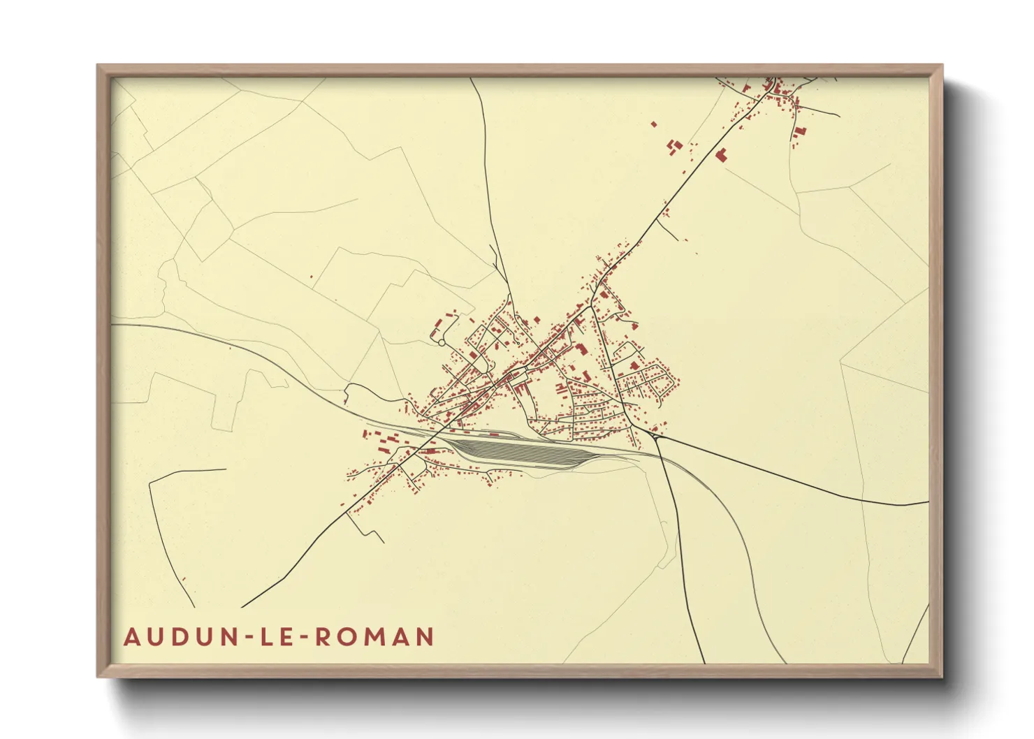 Une affiche de carte sur Audun-le-Roman