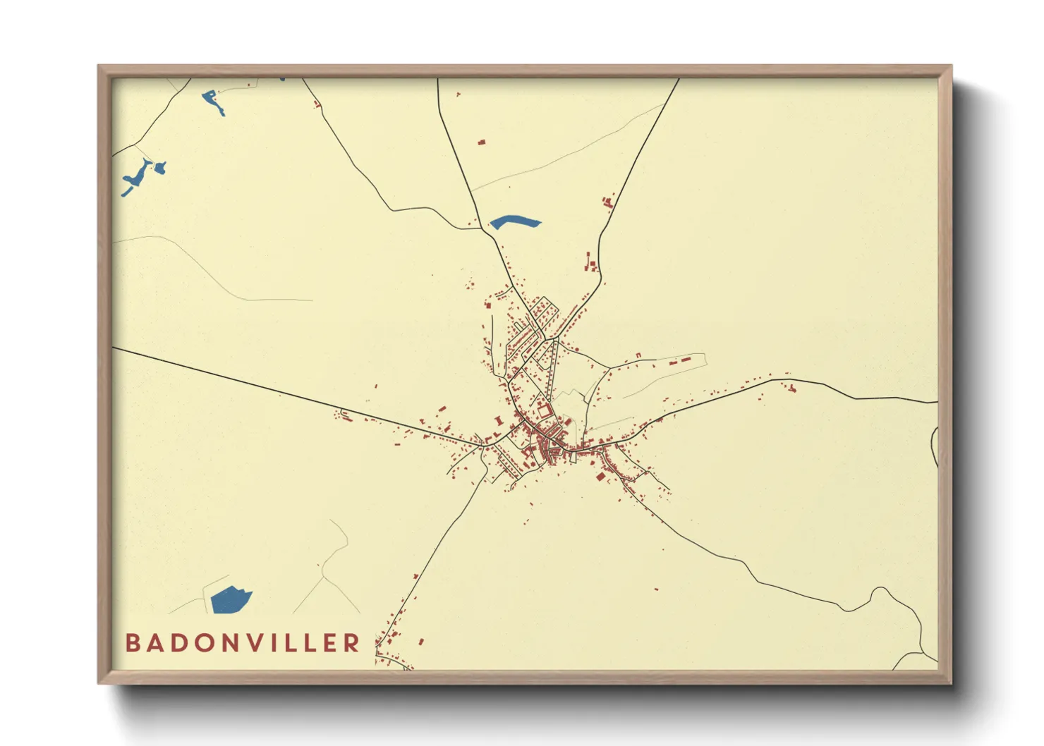 Une affiche de carte sur Badonviller
