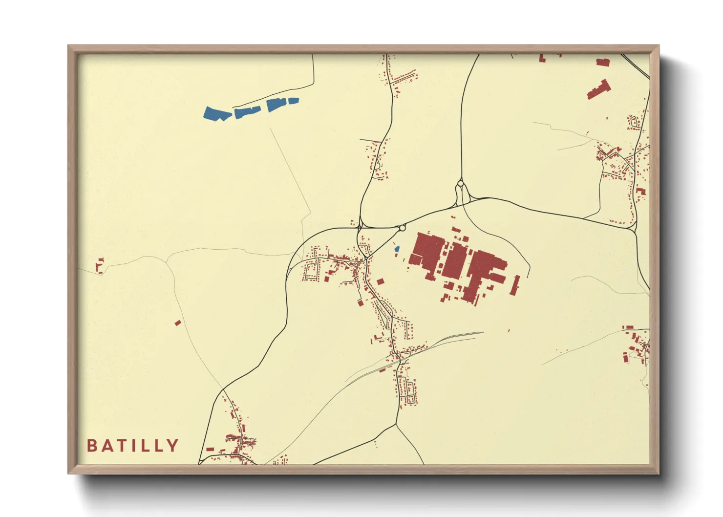 Une affiche de carte sur Batilly