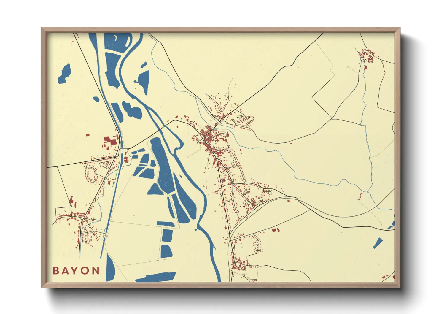 Une affiche de carte sur Bayon