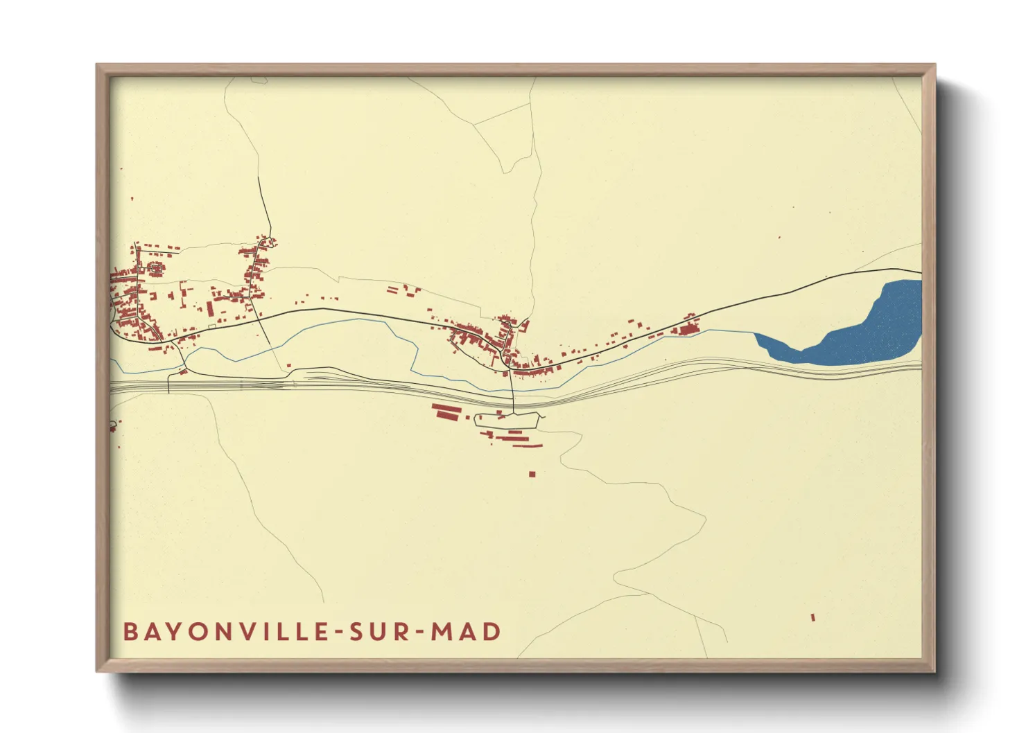Une affiche de carte sur Bayonville-sur-Mad