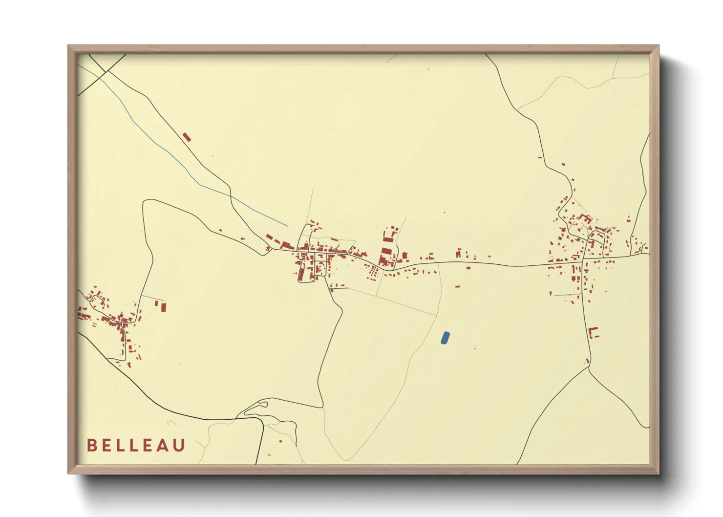 Une affiche de carte sur Belleau