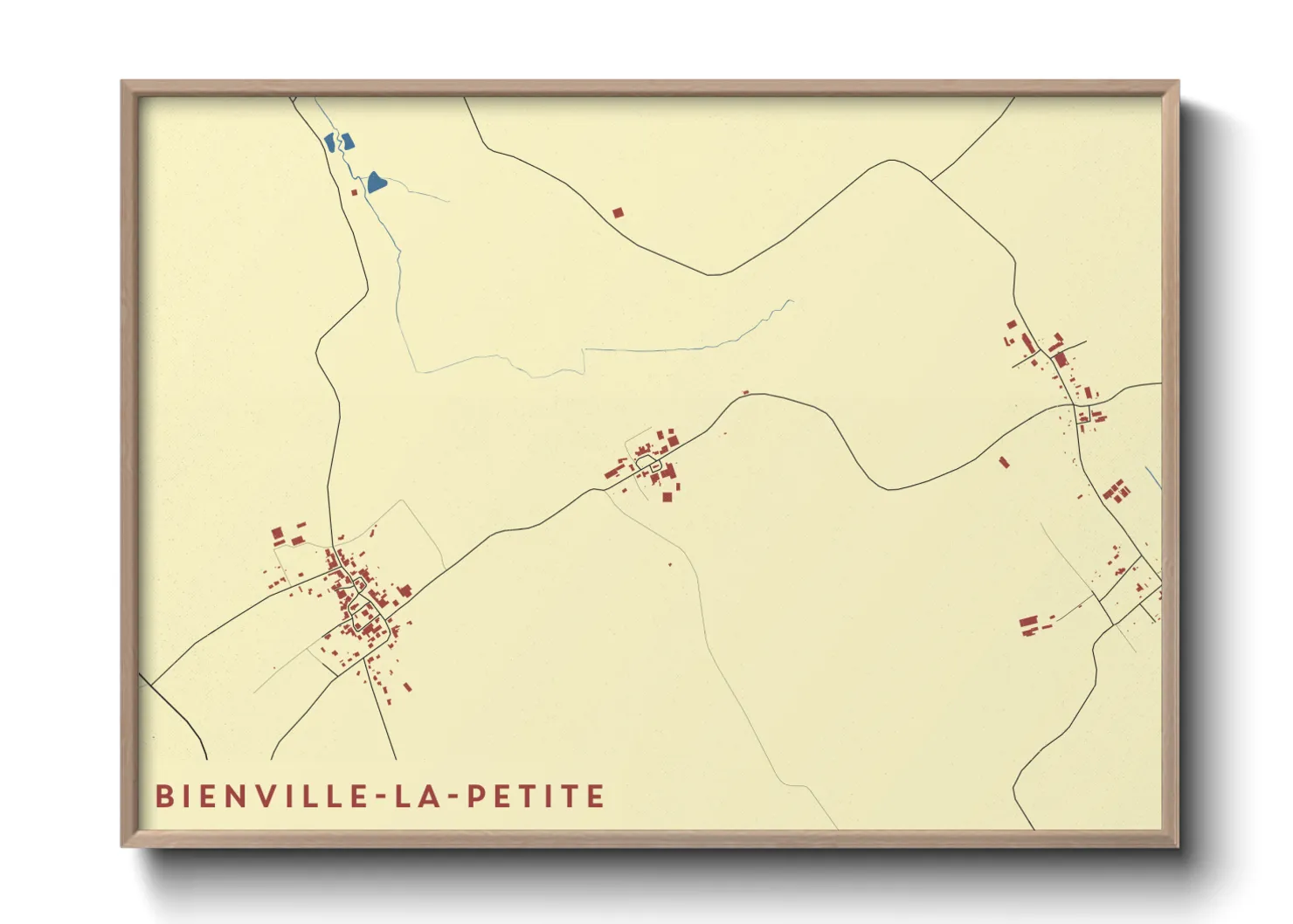 Une affiche de carte sur Bienville-la-Petite