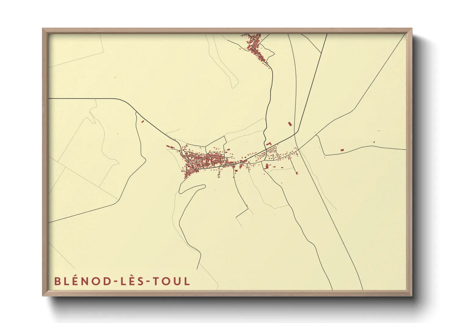 Une affiche de carte sur Blénod-lès-Toul