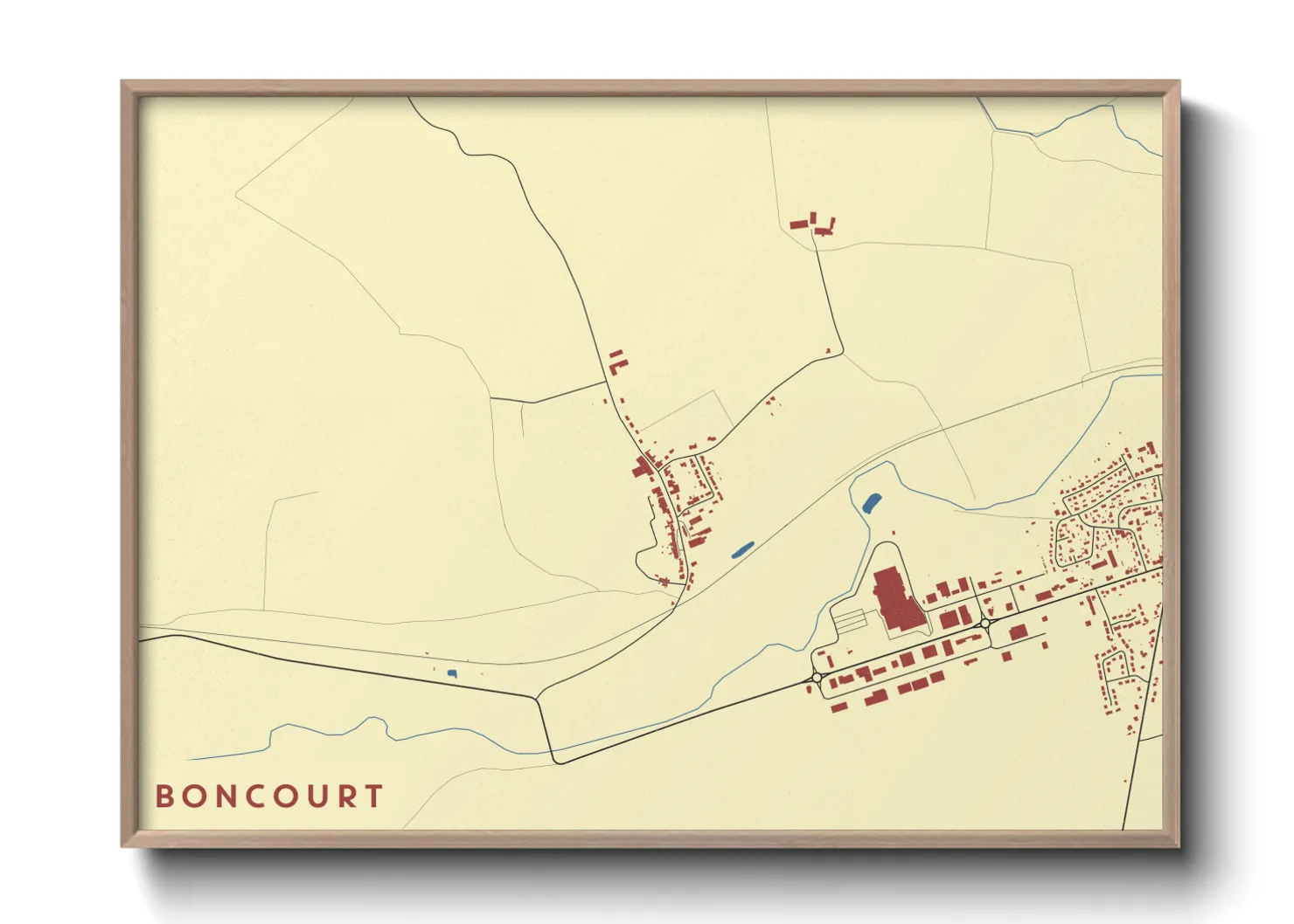 Une affiche de carte sur Boncourt