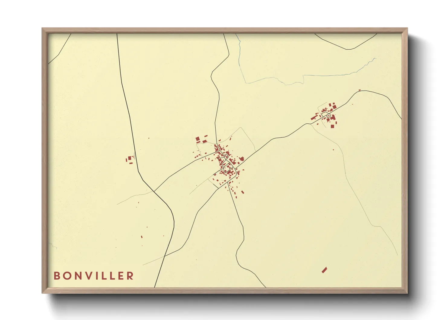 Une affiche de carte sur Bonviller