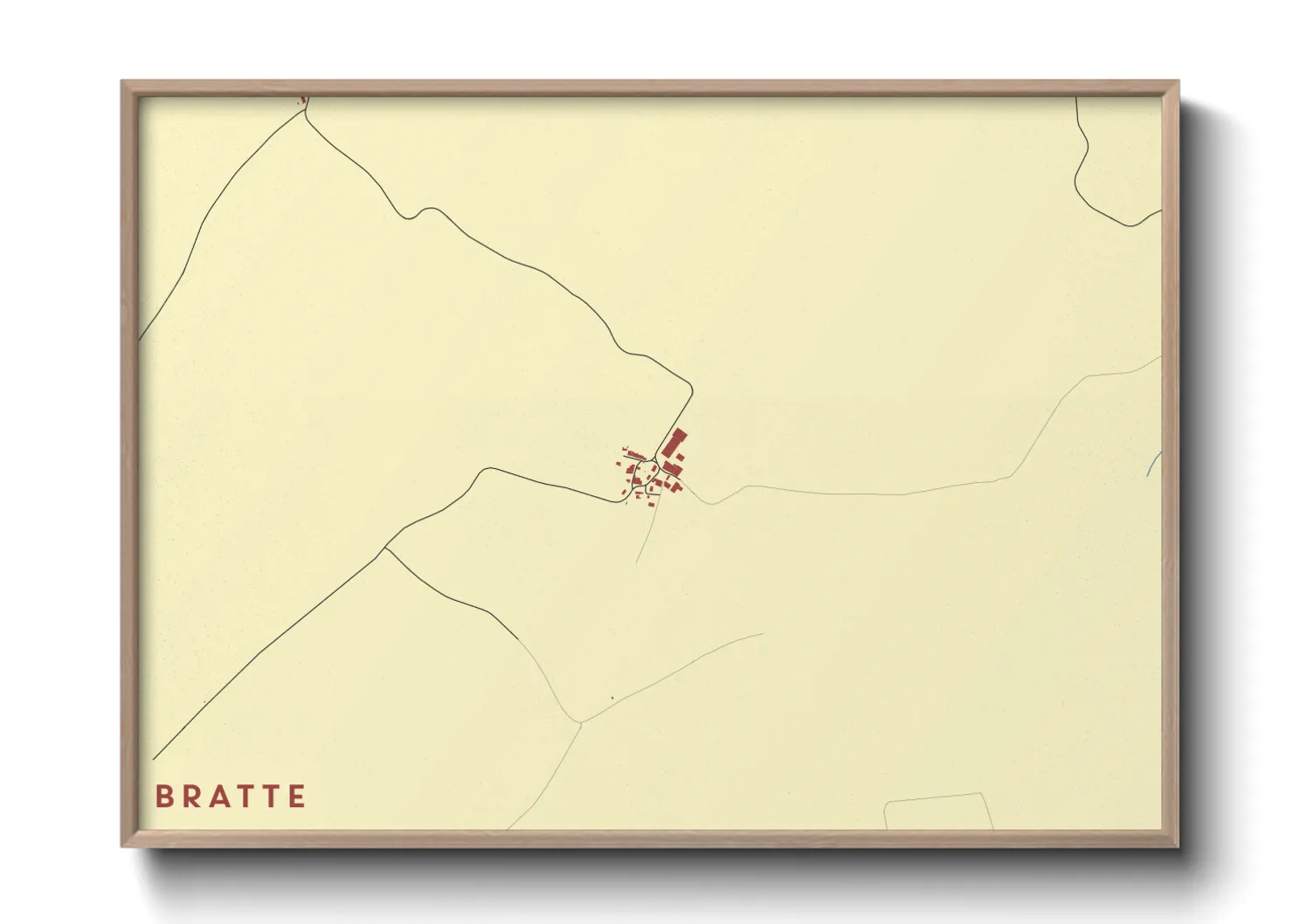 Une affiche de carte sur Bratte