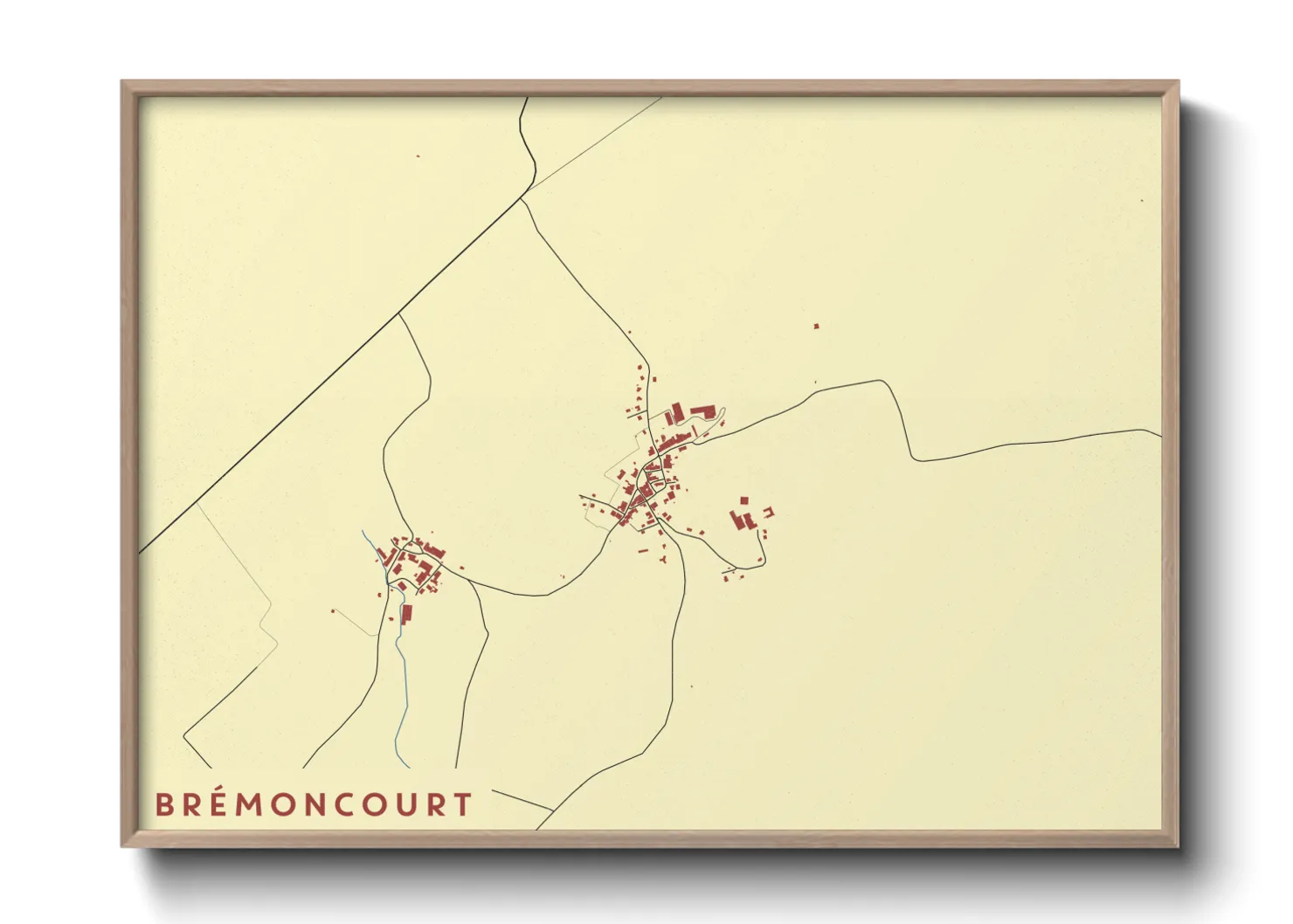 Une affiche de carte sur Brémoncourt