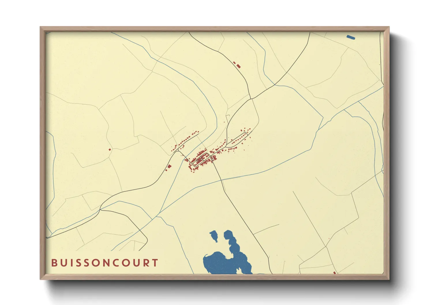 Une affiche de carte sur Buissoncourt