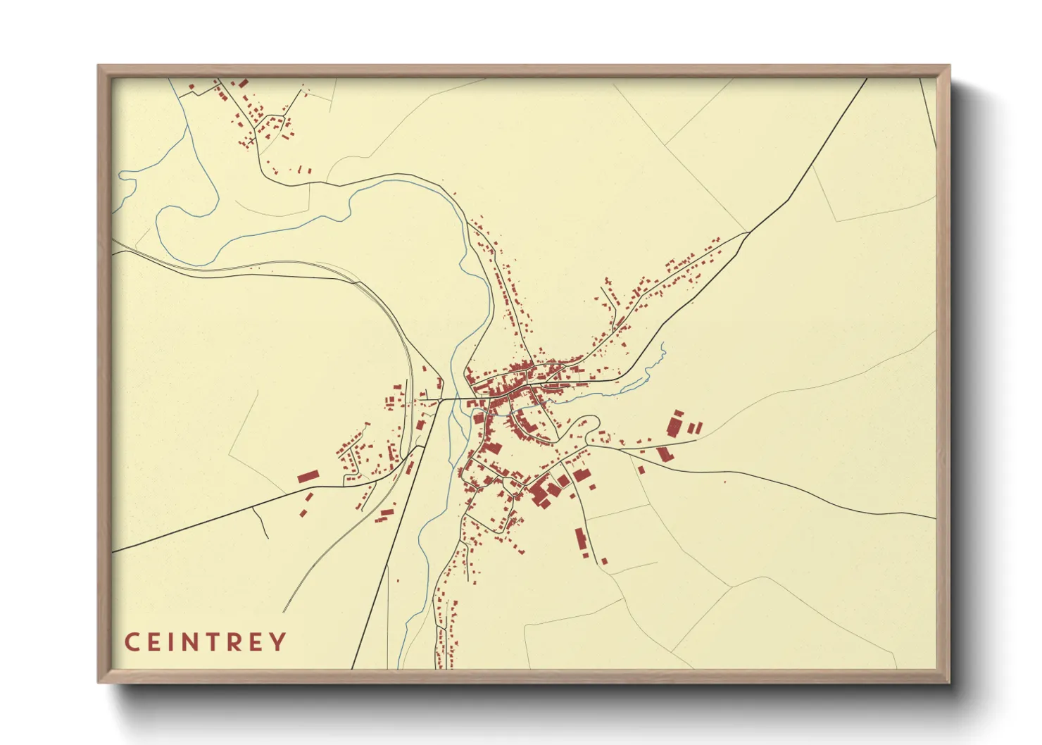 Une affiche de carte sur Ceintrey