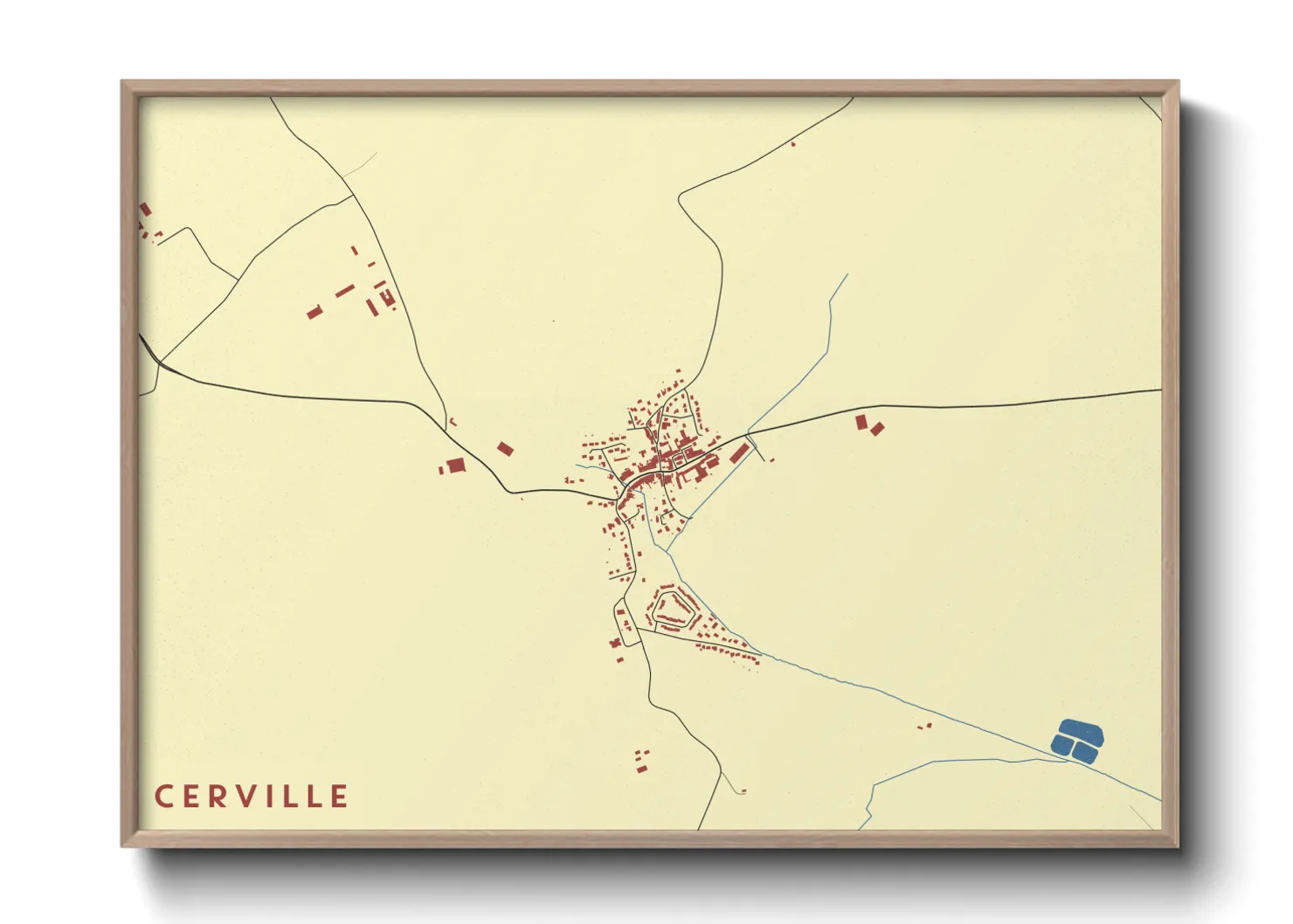 Une affiche de carte sur Cerville