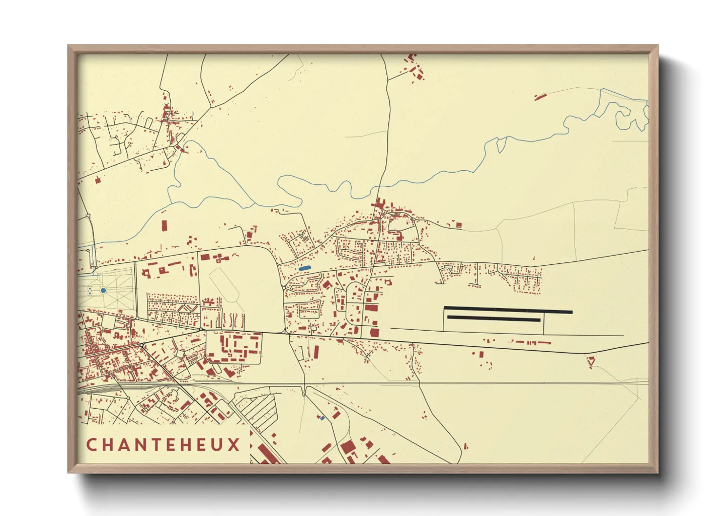 Une affiche de carte sur Chanteheux