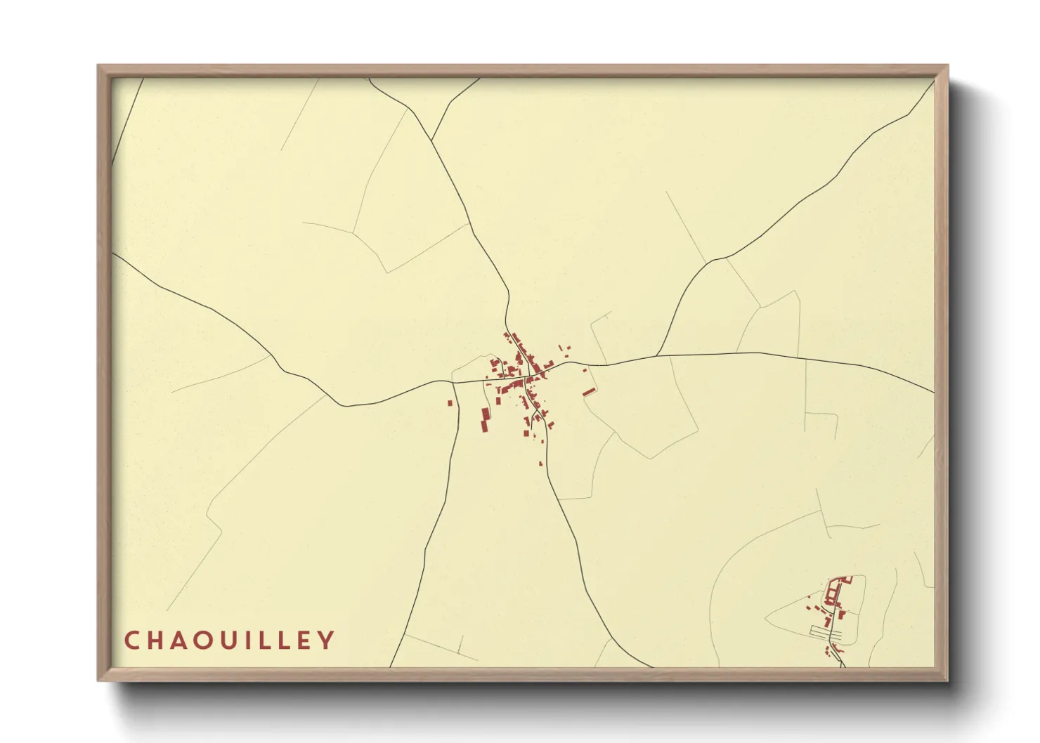 Une affiche de carte sur Chaouilley