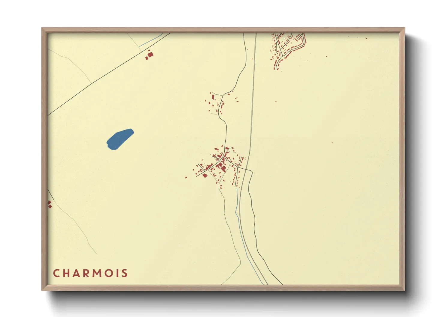Une affiche de carte sur Charmois