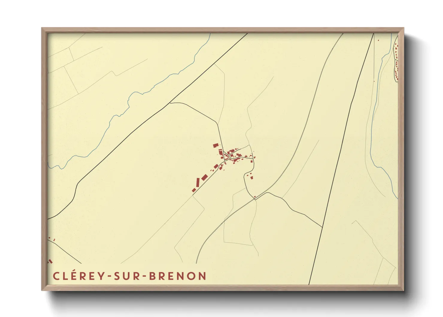 Une affiche de carte sur Clérey-sur-Brenon