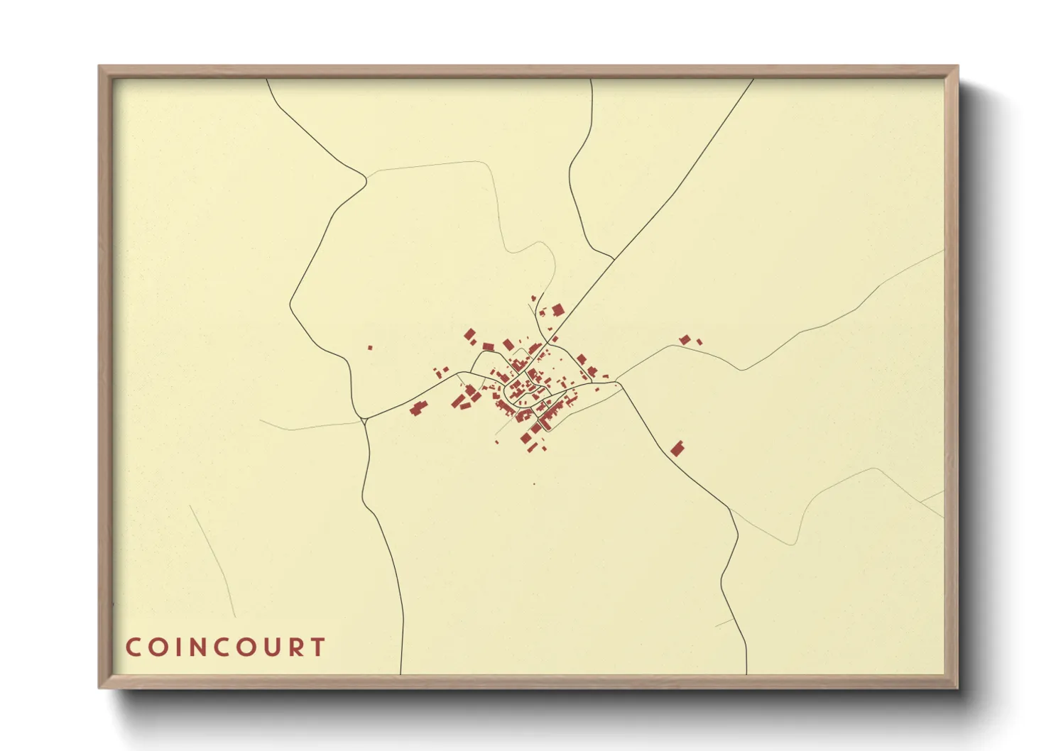 Une affiche de carte sur Coincourt