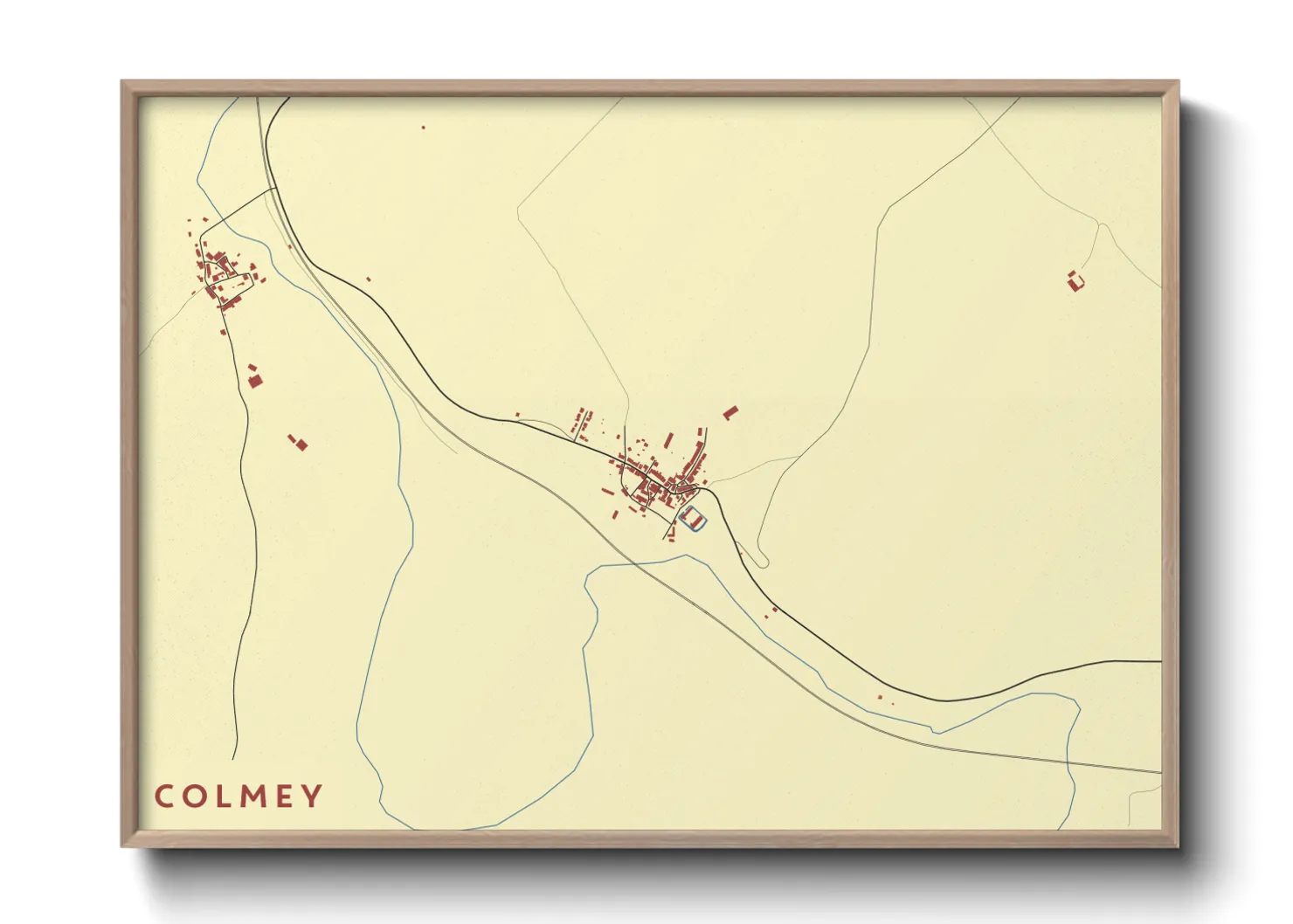 Une affiche de carte sur Colmey