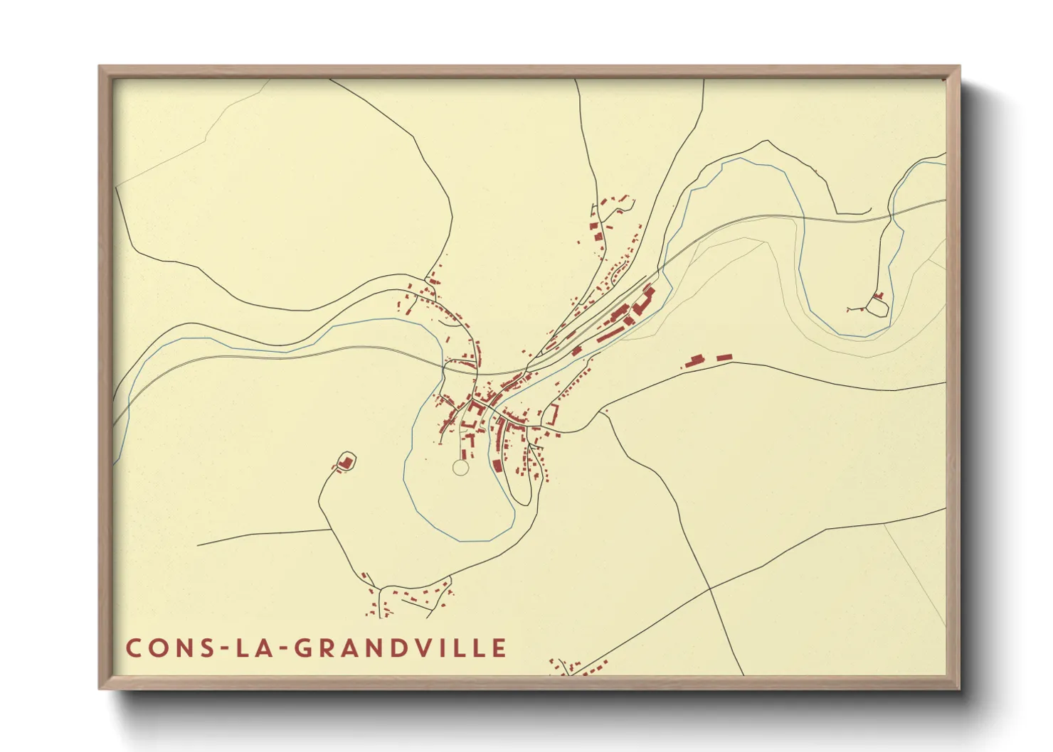 Une affiche de carte sur Cons-la-Grandville