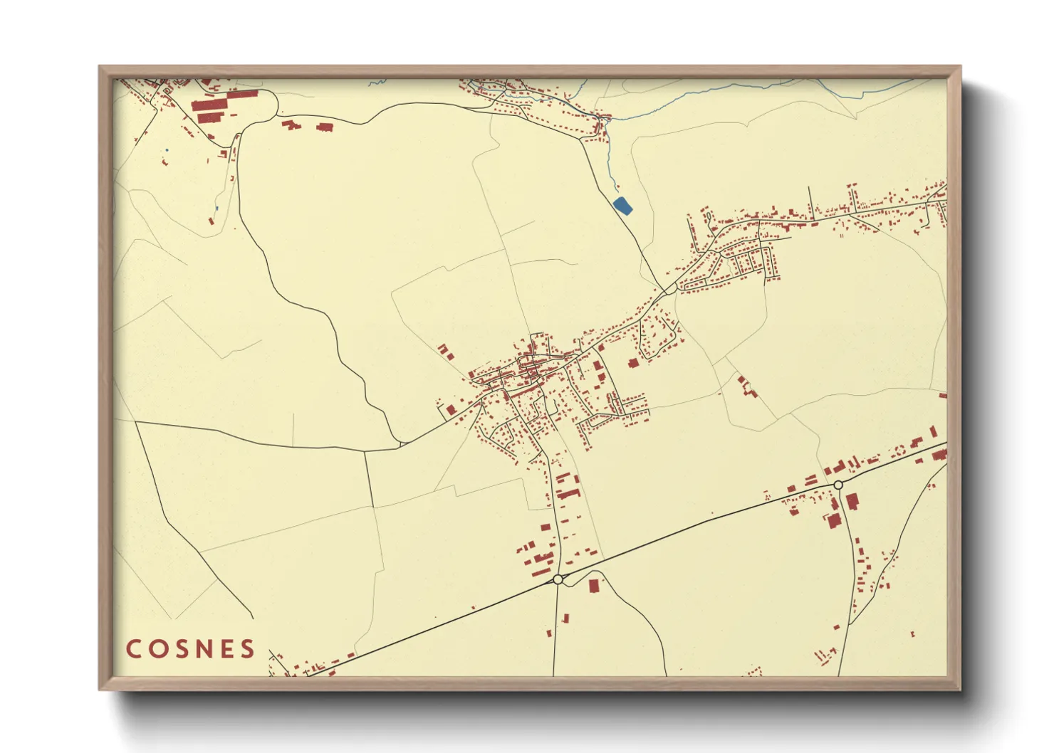 Une affiche de carte sur Cosnes