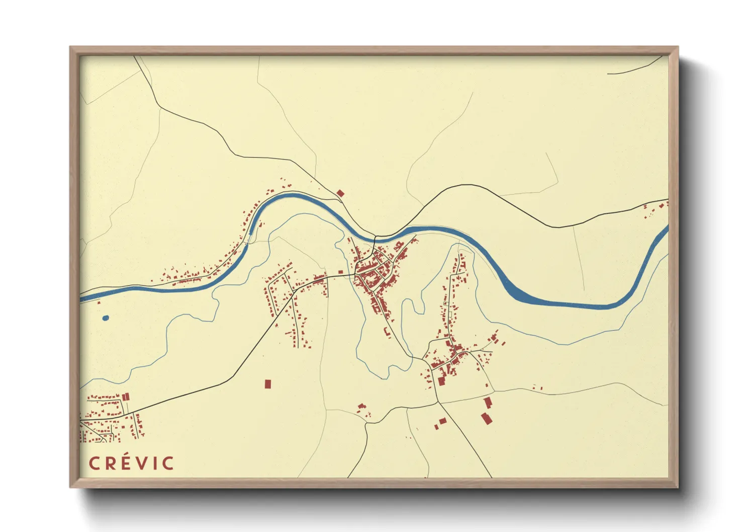 Une affiche de carte sur Crévic