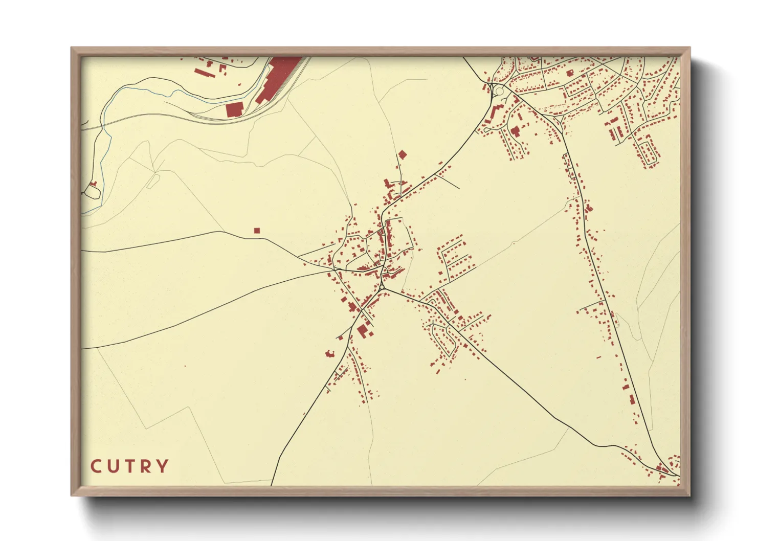 Une affiche de carte sur Cutry