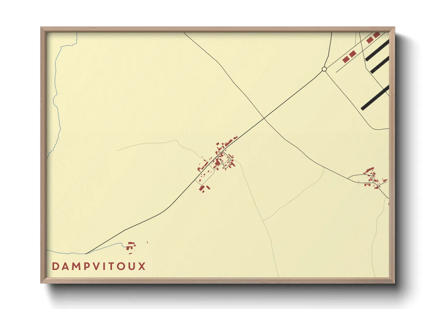 Une affiche de carte sur Dampvitoux