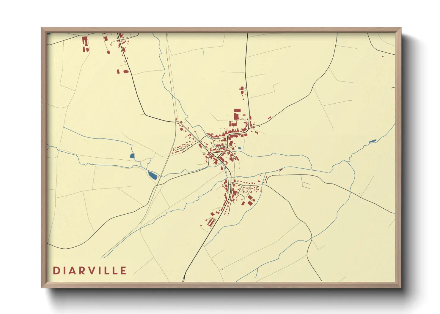 Une affiche de carte sur Diarville