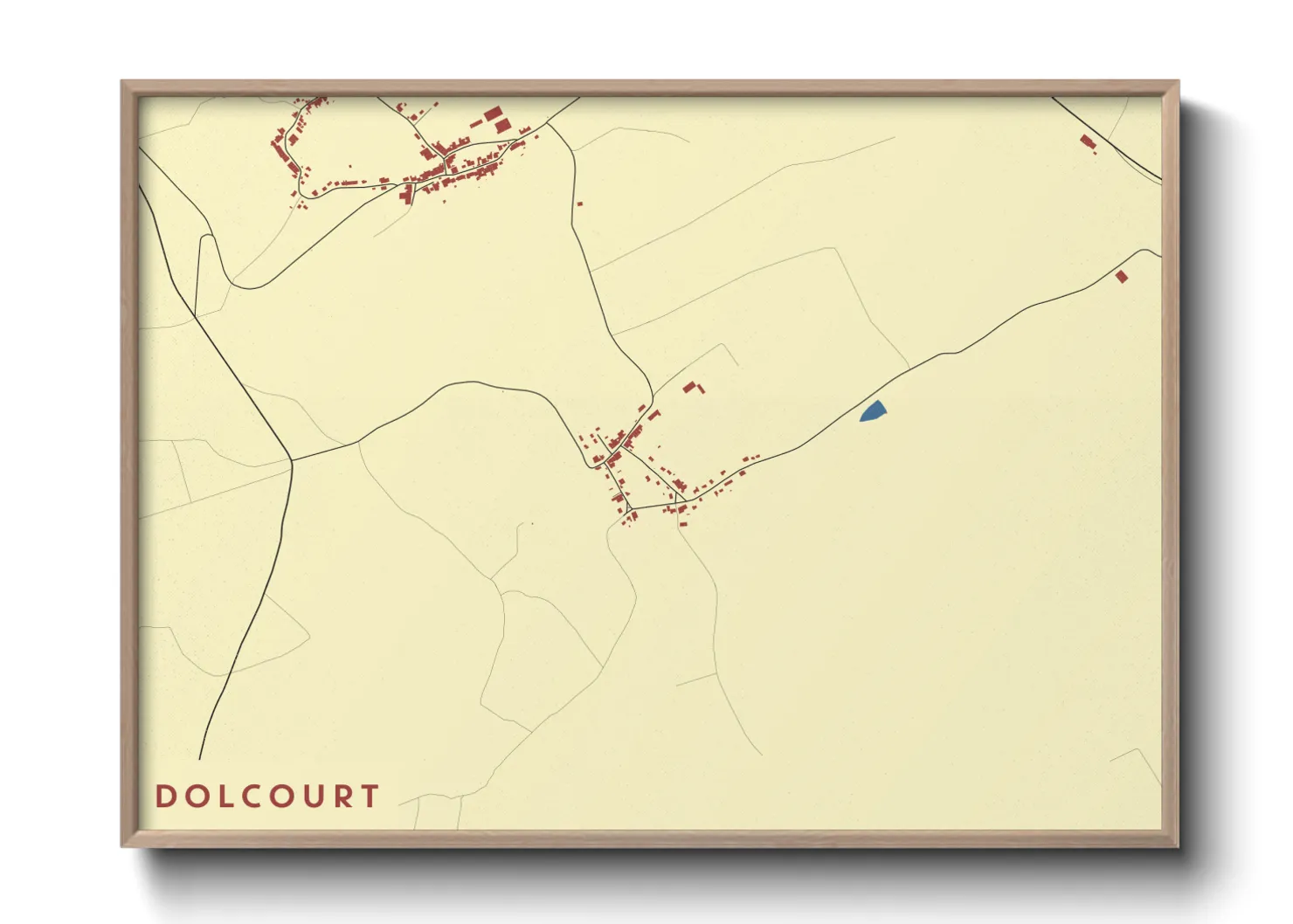 Une affiche de carte sur Dolcourt