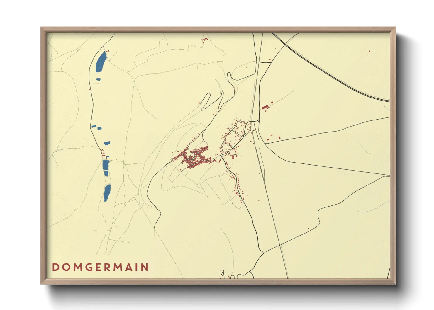 Une affiche de carte sur Domgermain