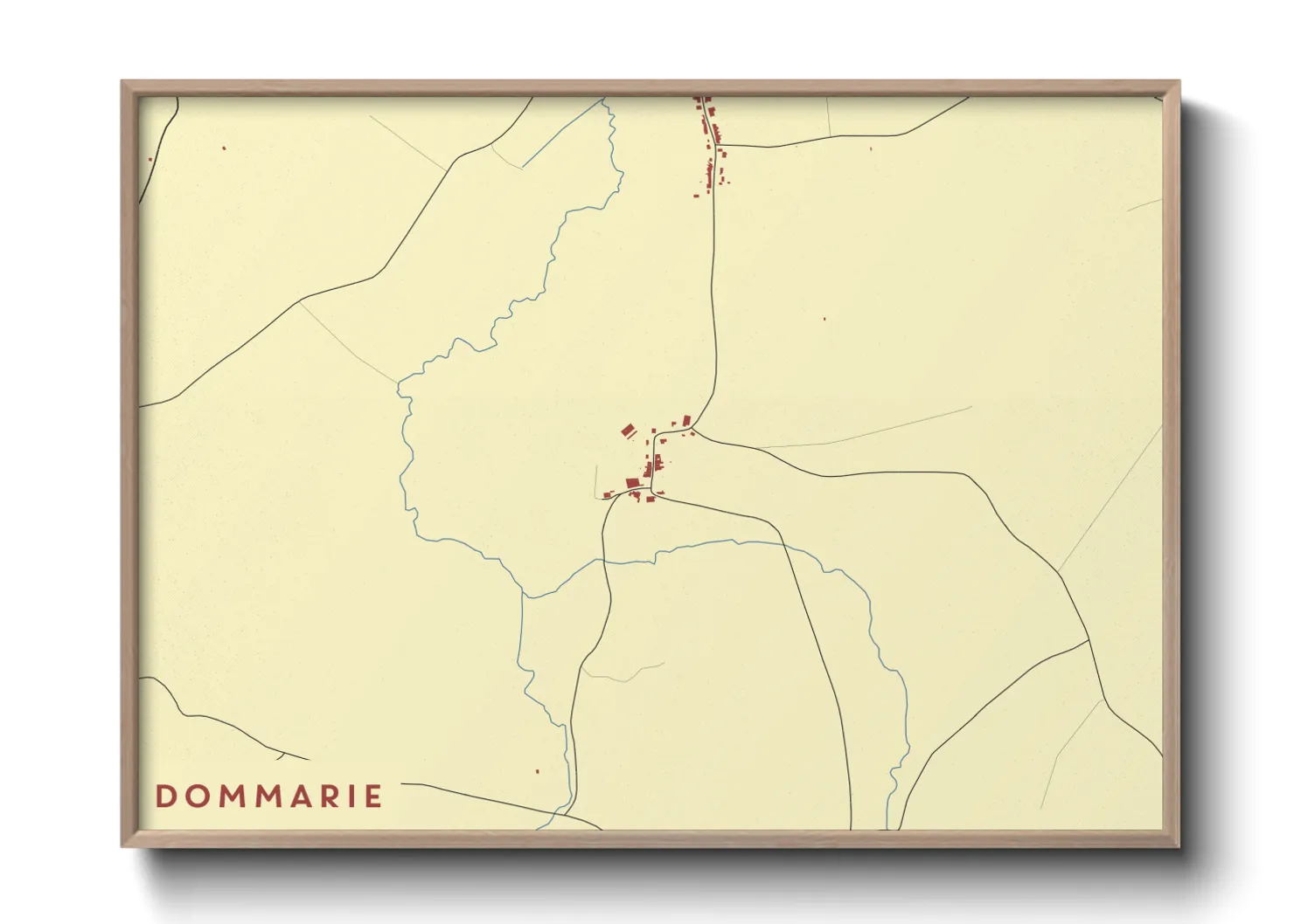 Une affiche de carte sur Dommarie