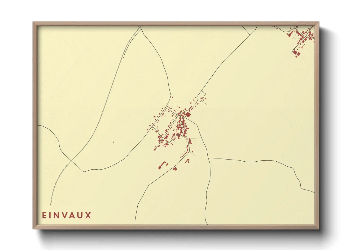 Une affiche de carte sur Einvaux