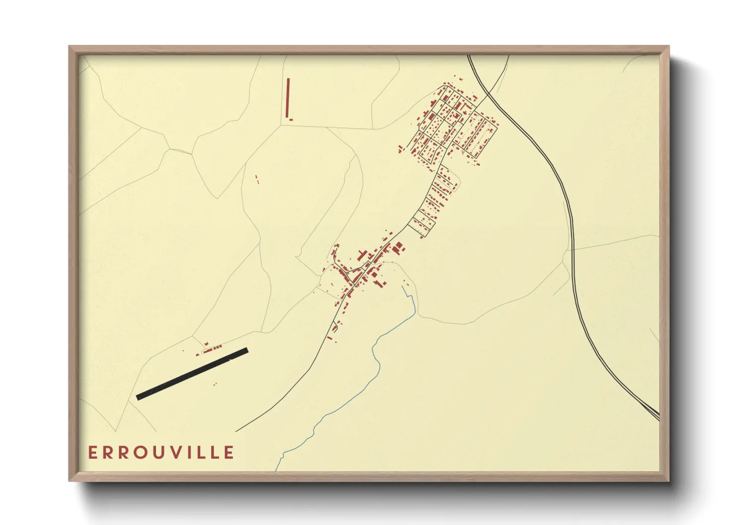 Une affiche de carte sur Errouville