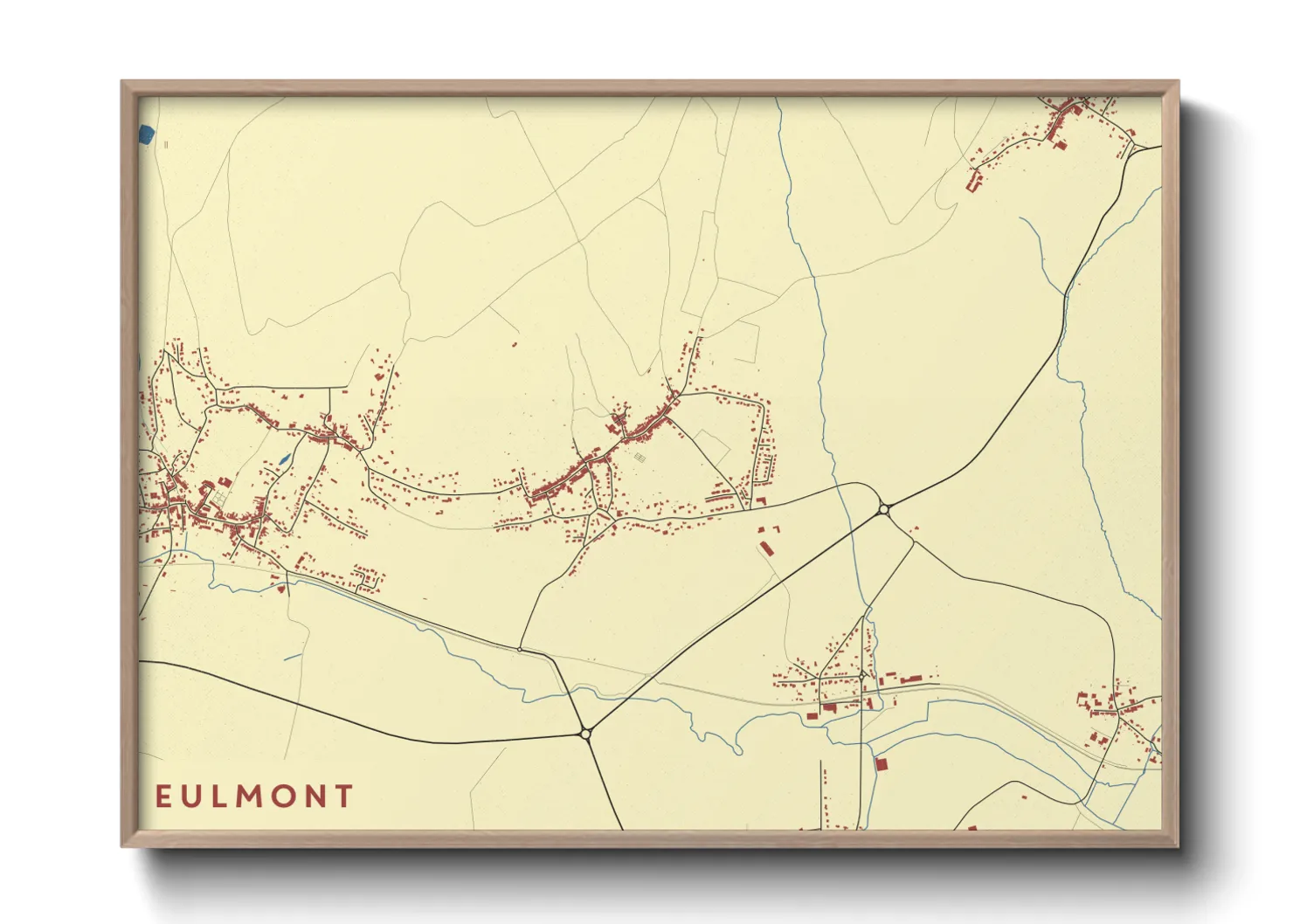 Une affiche de carte sur Eulmont