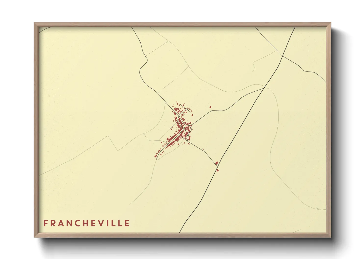 Une affiche de carte sur Francheville