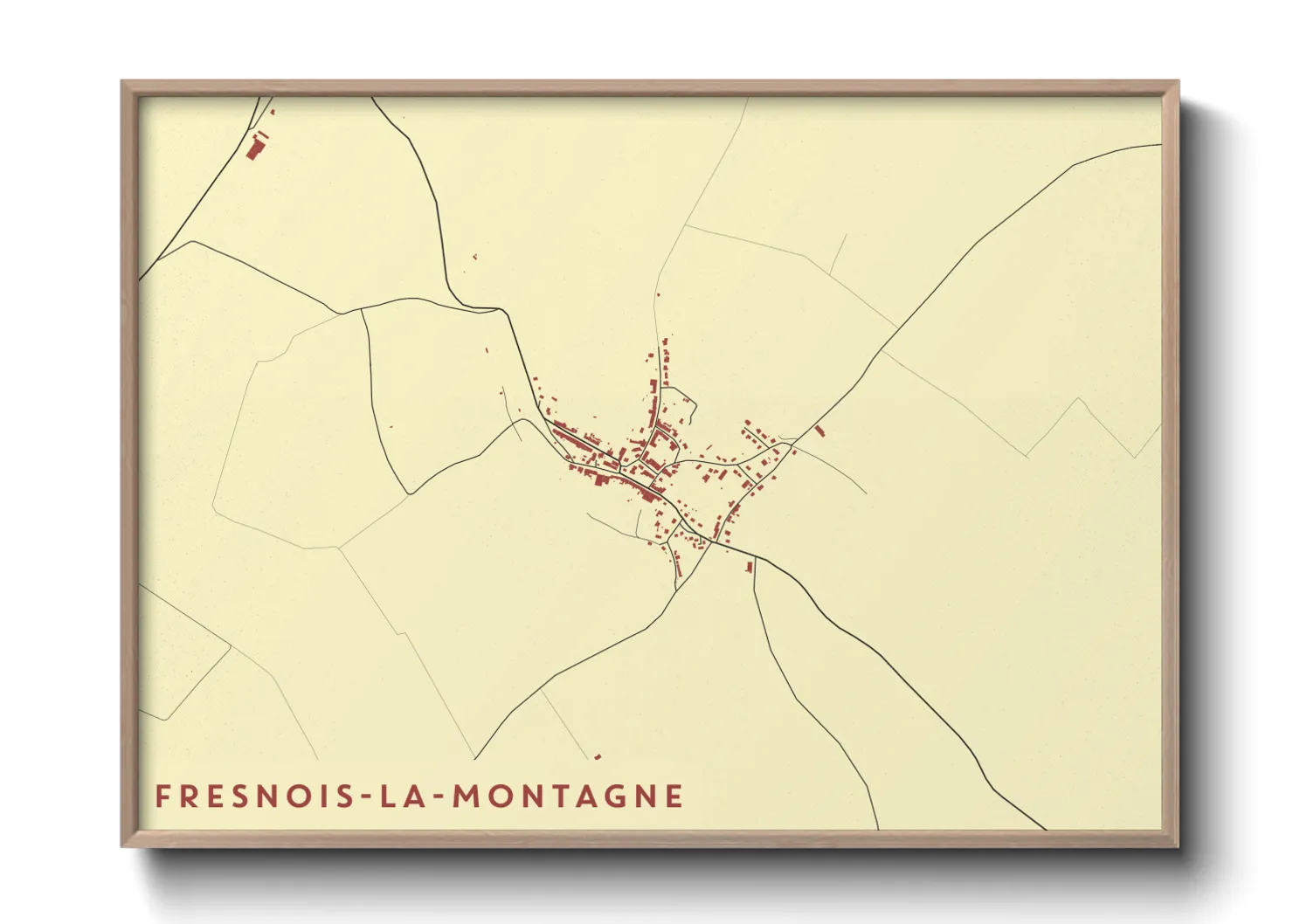 Une affiche de carte sur Fresnois-la-Montagne